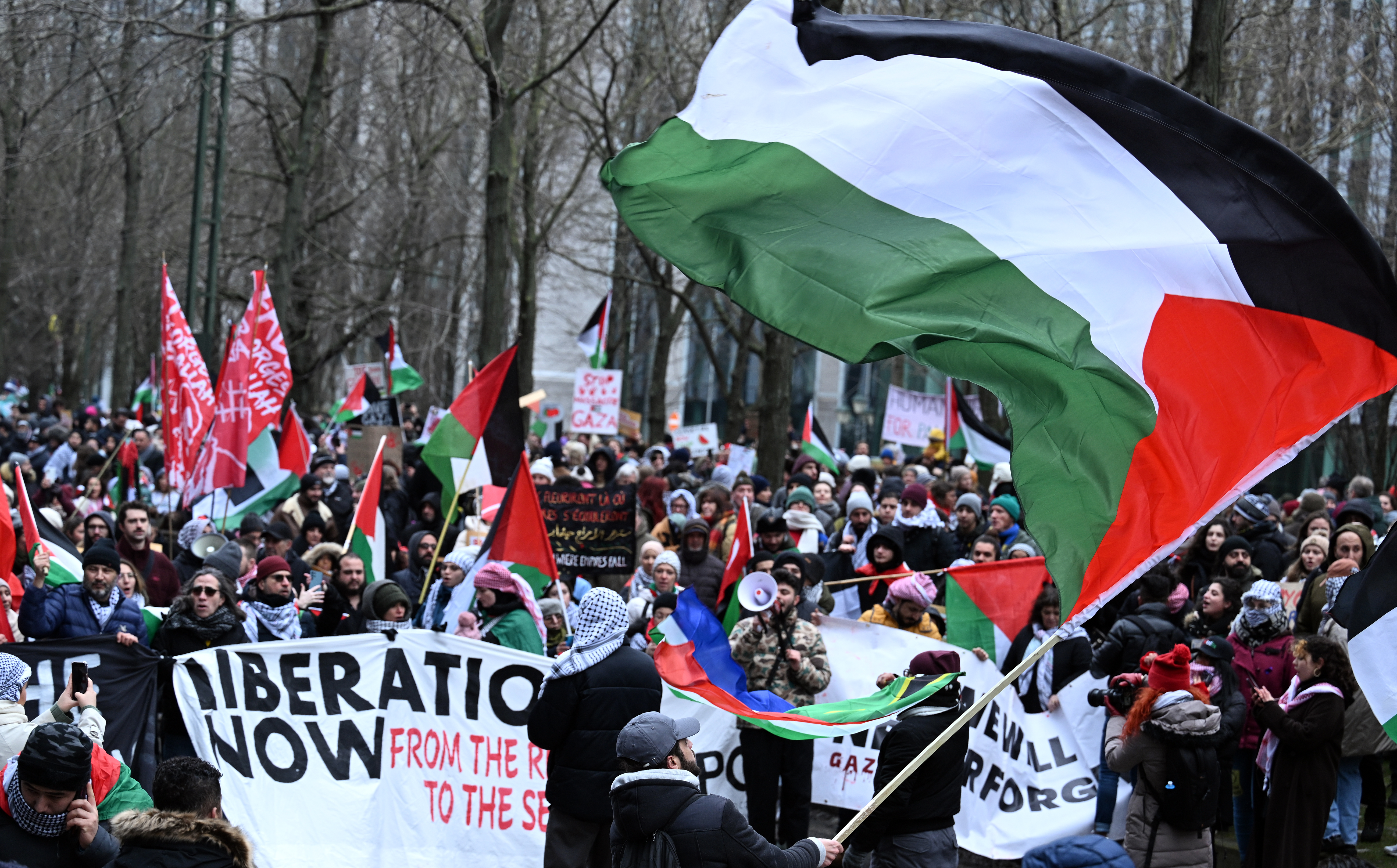 Call for end to Gaza conflict: 9,000 Pro-Palestinians protest in Brussels